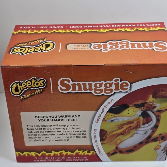 Cheetos Flamin' Hot Snuggie Blanket With Sleeves Nwt - Picture 4 of 5